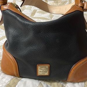 Dooney and Bourke Hobo purse Dark Navy with brown accents